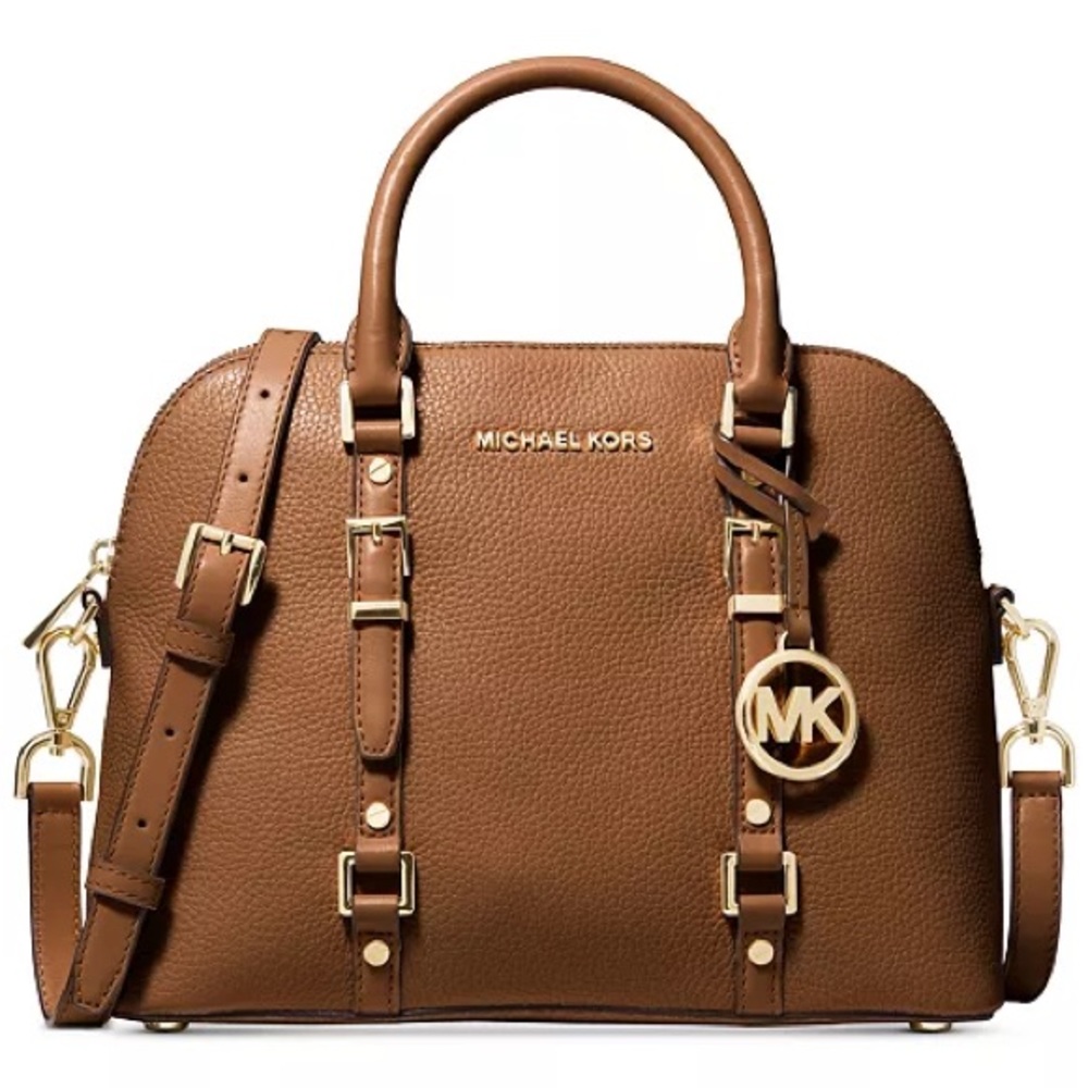 Michael Kors Leather Bedford Legacy Dome Satchel Purse